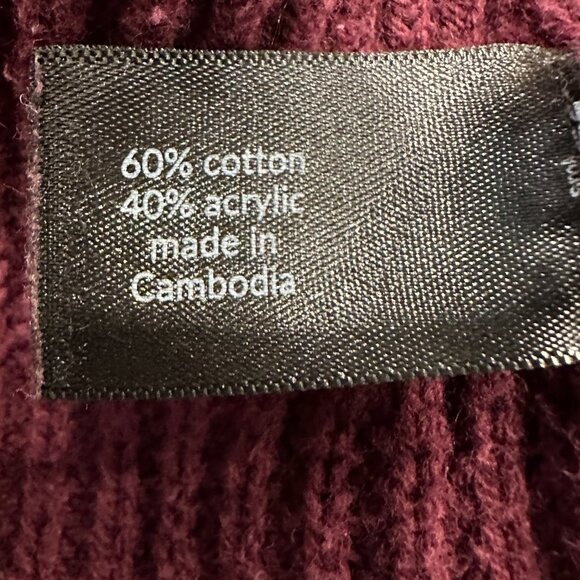 Lane Bryant Knit Sweater Burgundy Long Sleeve Pullover Boat Neck Plus Size 14/16 - Picture 8 of 9